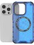 iPhone 13 Pro Manyetik Kılıf Petek Tasarım Kalınlaştırılmış Köşeler Tpu+Pc Telefon Kılıfı-Mavi (Yurt Dışından) 4