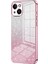 iPhone 14 Cep Telefonu Kılıfı Gradient Glitter Hassas Kesik Tpu Arka Kapak-Pembe (Yurt Dışından) 1
