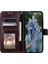 iPhone 15 Pro Max Mandala Çiçek Baskılı Telefon Kılıfı Pu Deri Cüzdan Standı Folio Kılıf Kayışlı-Kahverengi (Yurt Dışından) 2