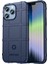iPhone 14 Pro Max 6.7 Inç Sağlam Kare Izgara Kalınlaştırılmış Tpu Kılıf Düşmeye Dayanıklı Koruma Telefon Kılıfı-Mavi (Yurt Dışından) 1