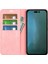 iPhone 14 Plus 6.7 Inç Skin Touch Hissi Folio Flip Deri Kılıf Cep Telefonu Standı Cüzdan Koruyucu Kılıf-Pembe (Yurt Dışından) 2