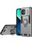 iPhone 12 Kılıfı Pc+Tpu Telefon Koruyucu Kickstand ve Kayar Lens Kapağı-Gri (Yurt Dışından) 1