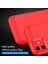 1.8mm Karbon Fiber Fırçalanmış Doku Düşmeye Lı Arka Kılıf Esnek Tpu Kılıf iPhone 12/12 Pro 6.1 Inç-Kırmızı (Yurt Dışından) 2