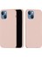 iPhone 15 Esnek Sıvı Silikon Telefon Kılıfı Yumuşak Astar Düşmeye Lı Kapak-Pembe (Yurt Dışından) 3