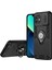iPhone 12 Kılıfı Pc+Tpu Telefon Koruyucu Kickstand ve Kayar Lens Kapağı Ile-Siyah (Yurt Dışından) 1