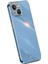 Xınlı iPhone 15 Plus Elektrokaplama Altın Kenarlı Çizilmez Telefon Kılıfı Tpu Arka Kapak-Mavi (Yurt Dışından) 1