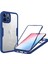 iPhone 15 Pro Max Şeffaf Telefon Kılıfı Akrilik+Tpu Tam Koruma Kılıfı Pet Ekran Koruyucu-Lacivert (Yurt Dışından) 1