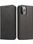 iPhone 14 Pro Manyetik Deri Telefon Kılıfı Standı Dana Dokusu Telefon Kılıfı-Siyah (Yurt Dışından) 1