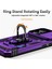 iPhone 16 Plus Kılıf Halkalı Kickstand Pc+Tpu Telefon Koruyucu Sürgülü Kamera Kapağı-Mor (Yurt Dışından) 5
