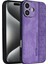 Azns iPhone 16 Kılıf Koruyucu Pu Deri Kaplı Tpu Telefon Kabuğu-Mor (Yurt Dışından) 1