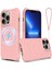 iPhone 13 Pro Kılıfı Için Magsafe Dalgalı Doku Sıvı Silikon Telefon Kılıfı ile Uyumlu-Pembe (Yurt Dışından) 1
