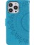 Çizilmeye Karşı Dayanıklı Baskılı Mandala Totem Desen Deri Cüzdan Kapaklı Koruyucu Kılıf Kılıfı Kayışlı iPhone 13 Pro Max 6.7 Inç-Mavi (Yurt Dışından) 3