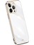 Xınlı iPhone 15 Pro Çizilmez Telefon Arka Kapağı Galvanik Altın Kenar Tpu Kılıf-Beyaz (Yurt Dışından) 1