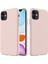 Çizilmez Yumuşak Sıvı Silikon Telefon Kabuğu Cep Telefonu Çantası Kılıfı iPhone 11 6.1 Inç (2019)-PEMBE (Yurt Dışından) 1