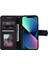 iPhone 14 Plus Için Ekleme Dikişi Cilt Dokunuşlu Folio Flip Kılıf Standı Pu Deri Düşmeye Dayanıklı Cep Telefonu Kılıfı-Siyah (Yurt Dışından) 2