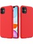Çizilmez Yumuşak Sıvı Silikon Telefon Kabuğu Cep Telefonu Çantası Kılıfı iPhone 11 6.1 Inç (2019)-KIRMIZI (Yurt Dışından) 1