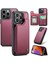 iPhone 16 Pro Max Telefon Kılıfı Caseme C22 Deri Arka Kapak Rfıd Engelleme Kart Yuvaları Ile-Kırmızı (Yurt Dışından) 1