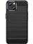 iPhone 14 Plus 6.7 Inç Karbon Fiber Doku Tpu Kapaklı Fırçalanmış Ince Kılıf Çizilmeye Dayanıklı Cep Telefonu Kılıfı-Siyah (Yurt Dışından) 3