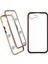 iPhone 16E Kılıfı Çift Taraflı Temperli Cam Manyetik Şeffaf Telefon Kılıfı-Altın (Yurt Dışından) 1