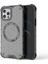iPhone 12 Pro Max Manyetik Kılıf 4 Köşe Darbeye Dayanıklı Hava Yastığı Petek Tpu+Pc Kapak-Gri (Yurt Dışından) 1