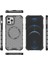iPhone 12 Pro Max Manyetik Kılıf 4 Köşe Darbeye Dayanıklı Hava Yastığı Petek Tpu+Pc Kapak-Gri (Yurt Dışından) 5