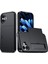 iPhone 16 Kılıfı Çift Katmanlı Tpu+Pc Telefon Kılıfı Kayar Kart Yuvası Ile-Siyah (Yurt Dışından) 1