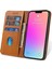 iPhone 14 Pro Max Toz Geçirmez Telefon Kılıfı Cüzdan Manyetik Deri Stand Dana Doku Telefon Kılıfı-Haki (Yurt Dışından) 3