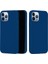 iPhone 15 Pro Max Sıvı Silikon Yumuşak Astar Arka Kapak Düşmeye Karşı Telefon Kılıfı-Mavi (Yurt Dışından) 5