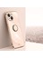 Xınlı iPhone 15 Elektrokaplamalı Düşmeye Karşı Telefon Kılıfı Tpu Arka Kapak Halkalı Ayaklıklı-Pembe (Yurt Dışından) 5