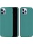 iPhone 15 Pro Max Sıvı Silikon Yumuşak Astar Arka Kapak Düşmeye Karşı Telefon Kılıfı-Koyu Yeşil (Yurt Dışından) 5