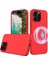 iPhone 16 Pro Manyetik Kılıf Darbeye Dayanıklı Sıvı Silikon Telefon Kılıfı-Kırmızı (Yurt Dışından) 1