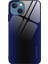iPhone 15 Cep Telefonu Kılıfı Temperli Cam + Yumuşak Tpu Telefon Kılıfı Karbon Fiber Dokulu - Koyu Mavi (Yurt Dışından) 1