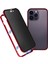 iPhone 16 Pro Anti-Casus Kılıf Manyetik Metal Çerçeve + Çift Taraflı Temperli Cam Telefon Kılıfı - Kırmızı (Yurt Dışından) 1