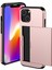 iPhone 15 Plus Için Kart Tutucu Telefon Kılıfı, Tpu+Pc Çift Katmanlı Düşmeye Karşı Telefon Kılıfı-Gül Altını (Yurt Dışından) 2