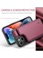 iPhone 14 Telefon Kılıfı Caseme C22 Deri Arka Kapak Rfıd Engelleme Kart Yuvaları Ile-Kırmızı (Yurt Dışından) 5