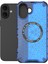 iPhone 16 Manyetik Kılıf Petek Tasarım Tpu+Pc Telefon Kılıfı Hava Yastığı Koruması-Mavi (Yurt Dışından) 4