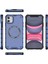 iPhone 11 Kılıfı Için Magsafe Honeycomb Tasarım Tpu+Pc Telefon Kılıfı-Mavi ile Uyumlu (Yurt Dışından) 5