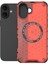 iPhone 16 Manyetik Kılıf Petek Tasarım Tpu+Pc Telefon Kılıfı Hava Yastığı Koruması-Kırmızı (Yurt Dışından) 4