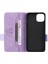 iPhone 16 Pro Kılıf Darbeye Dayanıklı Stand Cüzdan Deri Telefon Kılıfı Donanım Dekor-Mor (Yurt Dışından) 5