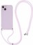 iPhone 15 Tpu Telefon Kılıfı Fiber Astarlı Ka Kaplama Uzun Askılı-Mor (Yurt Dışından) 1