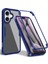 iPhone 16 Kılıfı Akrilik+Tpu Şeffaf Telefon Kılıfı Pet Ekran Filmi-Mavi (Yurt Dışından) 1