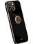 Xınlı iPhone 15 Plus Ring Kickstand Telefon Kılıfı Elektrokaplama Tpu Koruyucu Kapak-Siyah (Yurt Dışından) 1