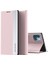 iPhone 14 Pro 6.1 Inç Pu Deri Stand Kılıf Galvanik Telefon Kapağı-Pembe (Yurt Dışından) 1