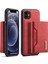 Dg.mıng M2 Serisi Çıkarılabilir Cüzdan 2'si 1 Arada Kablosuz Şarj Hibrit Telefon Kılıfı Kabuğu Yatay Görüntüleme Destekli iPhone 11 6.1 Inç-Kırmızı (Yurt Dışından) 1