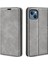 iPhone 14 Plus 6.7 Inç Skin Touch Hissi Folio Flip Deri Kılıf Cep Telefonu Standı Cüzdan Koruyucu Kılıf-Gri (Yurt Dışından) 1