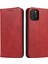 Dana Dokulu Deri Kılıf iPhone 12 Pro Max 6.7 Inç, Manyetik Standlı Telefon Kılıfı Cüzdan-Kırmızı (Yurt Dışından) 1