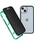 iPhone 15 Manyetik Kapak Metal Çerçeve + Çift Taraflı Temperli Cam Anti-Peep Telefon Kılıfı - Yeşil (Yurt Dışından) 1