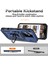 iPhone 16 Plus Kılıf Halkalı Kickstand Pc+Tpu Telefon Koruyucu Sürgülü Kamera Kapağı-Mavi (Yurt Dışından) 3