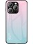 iPhone 16 Pro Max Kılıf Çizilmez Temperli Cam + Pc + Tpu Telefon Kılıfı - Degrade Pembe Mavi (Yurt Dışından) 1