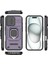 iPhone 16 Kılıf Halkalı Kickstand Pc+Tpu Telefon Kılıfı Lens Kalkanı-Mor (Yurt Dışından) 4